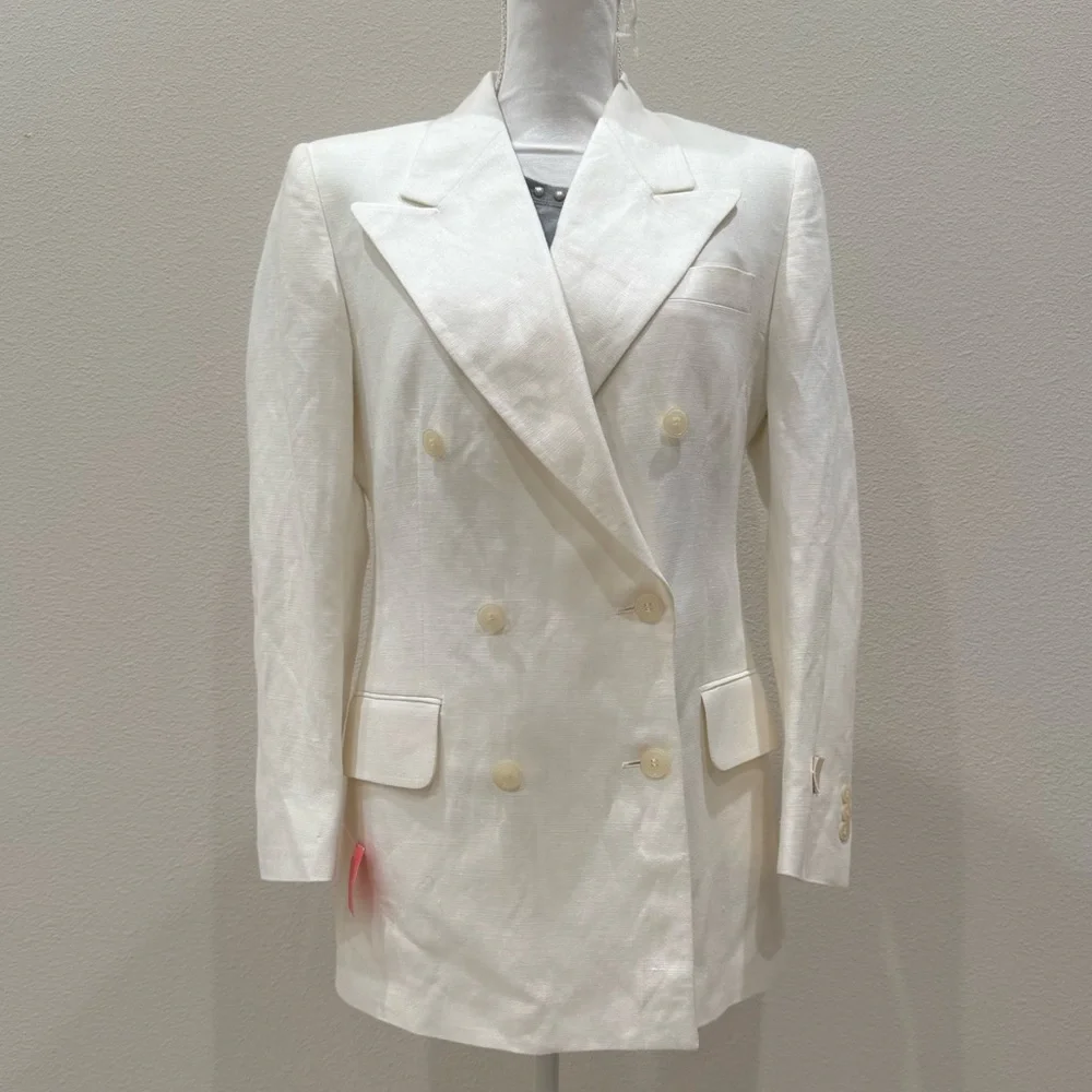 New Nordstrom Freedberg Double Breasted Linen Jacket